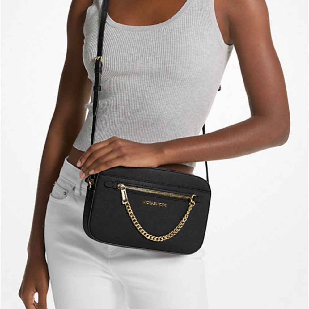 Michael Kors Jet Set Large Saffiano Leather Crossbody Bag